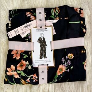 NWT Victoria’s Secret Satin Pajama Extra Large BLACK FLORAL SZ XL NEW RELEASE!